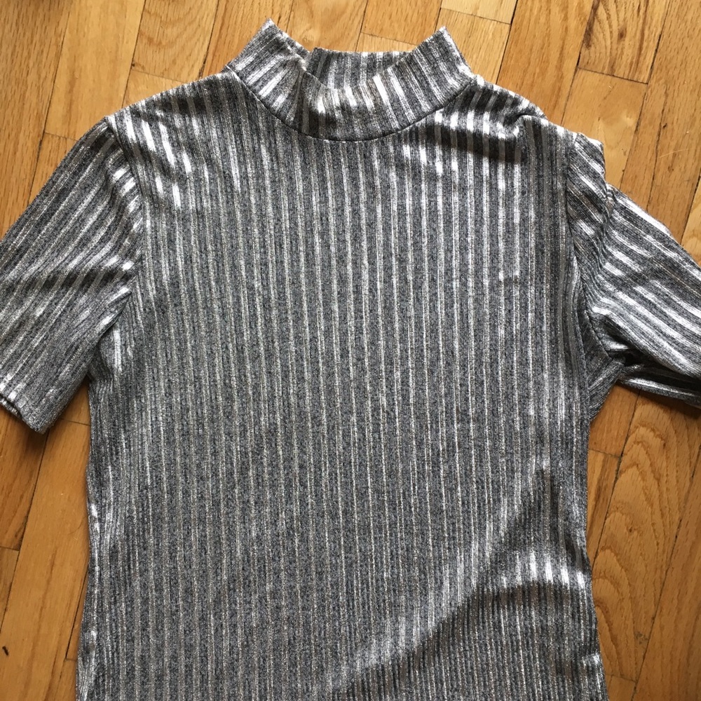 Zara Turtle Neck Short Sleeve Top Size Small